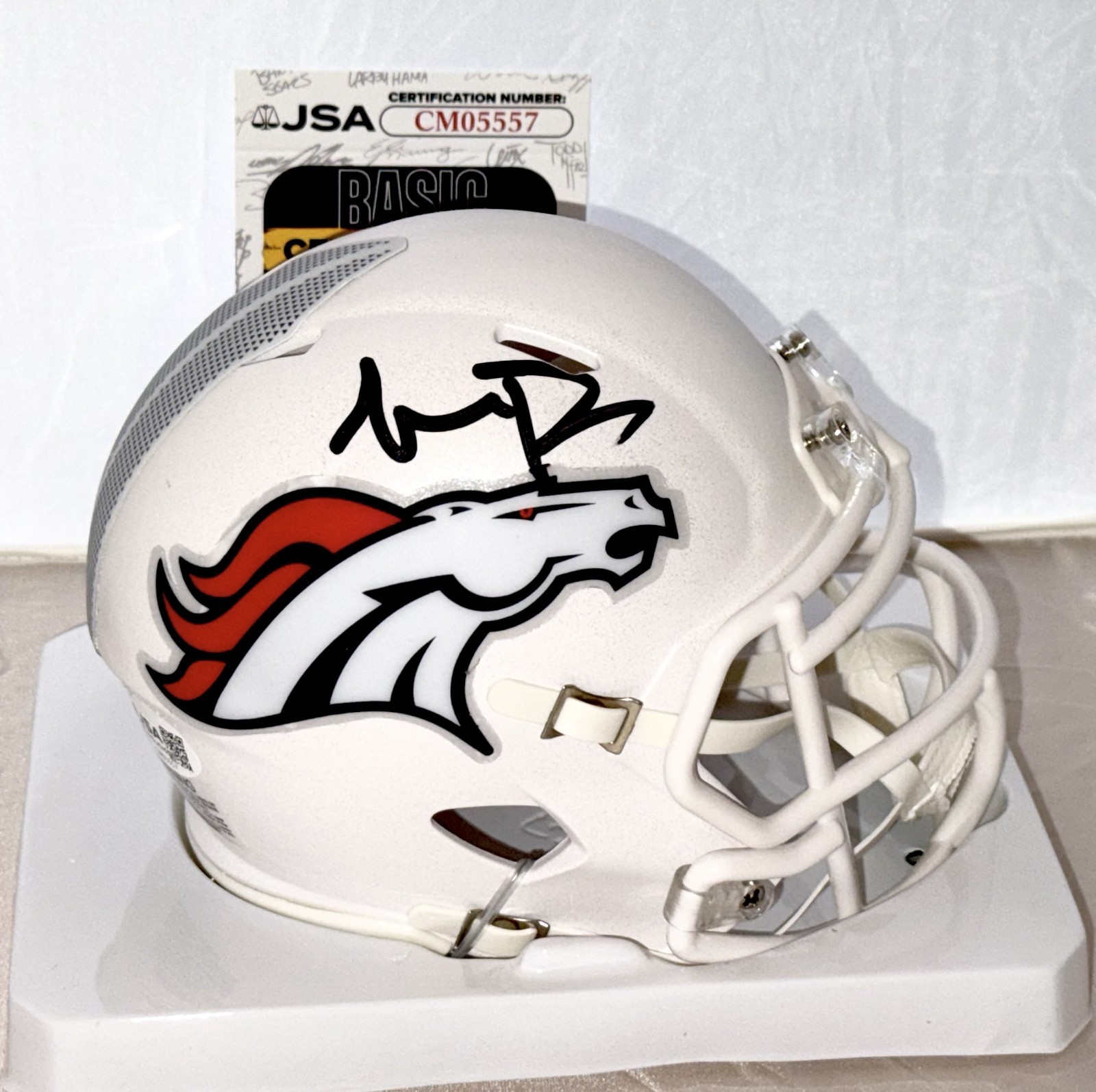 Sean Payton signed Denver Broncos mini helmet autographed JSA COA