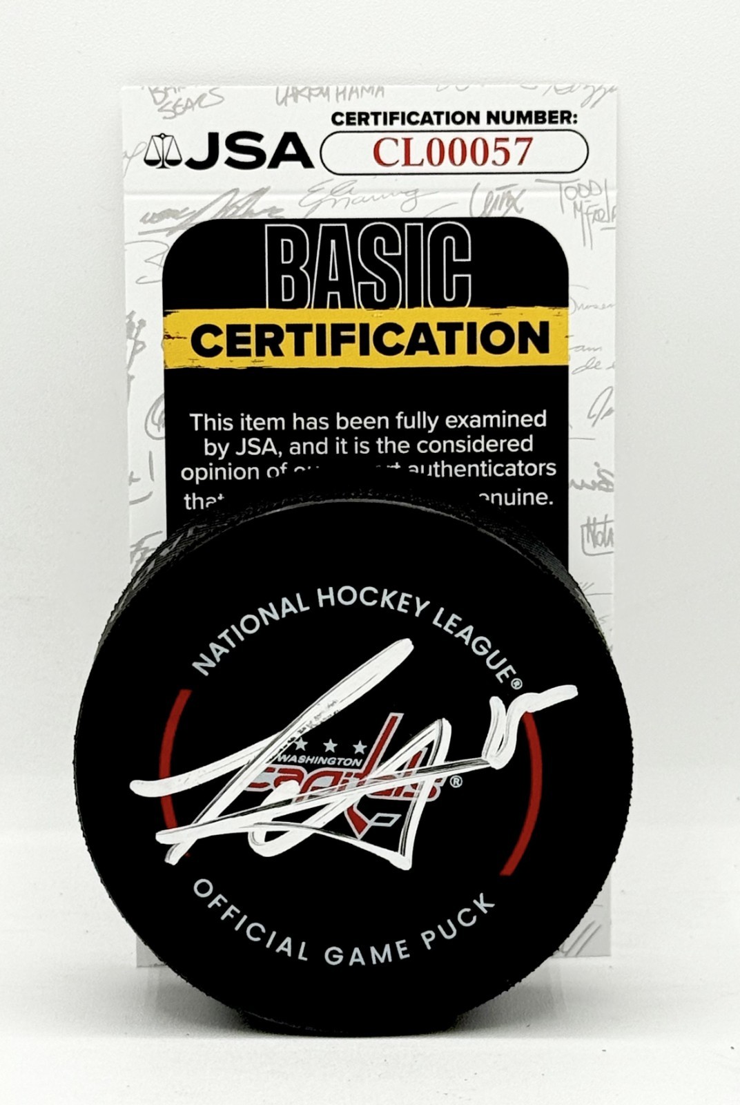 Sonny Milano signed Washington Capitals Official Game Puck autographed JSA