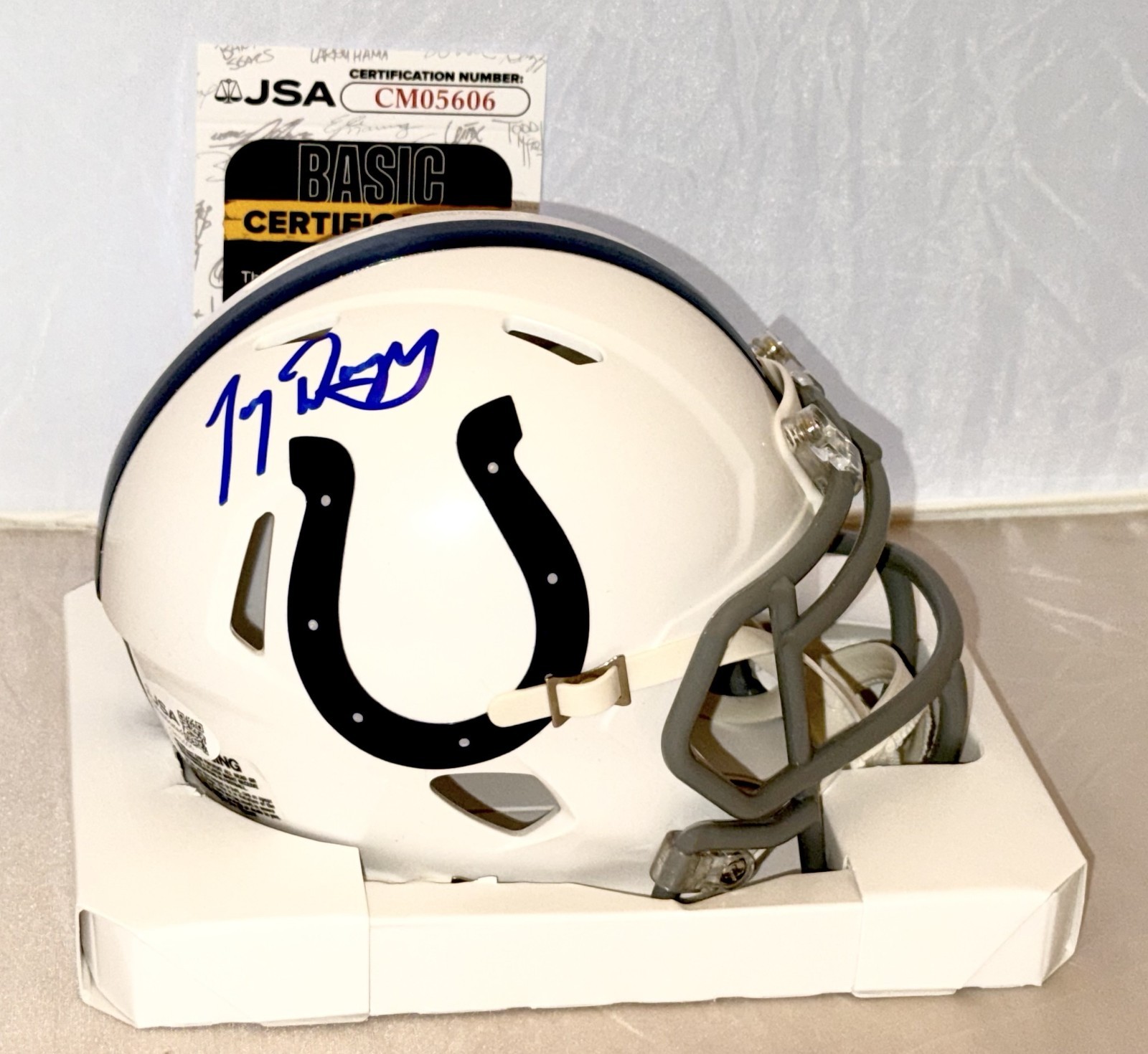 Tony Dungy signed Indianapolis Colts Throwback mini helmet autographed #1 JSA