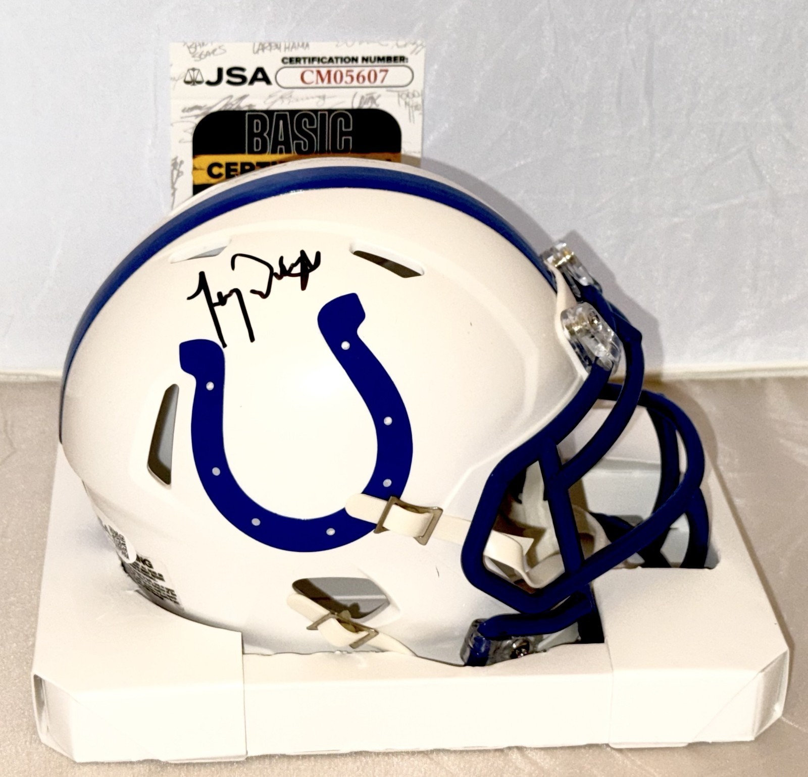 Tony Dungy signed Indianapolis Colts Throwback mini helmet autographed #4 JSA