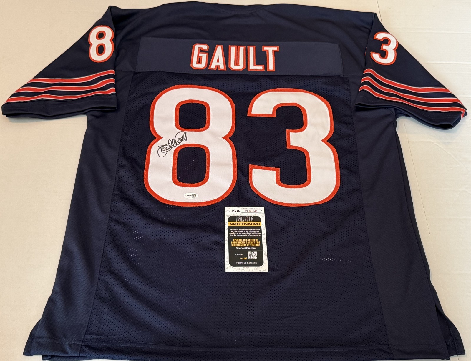 Willie Gault Chicago Bears signed Custom jersey autographed JSA COA
