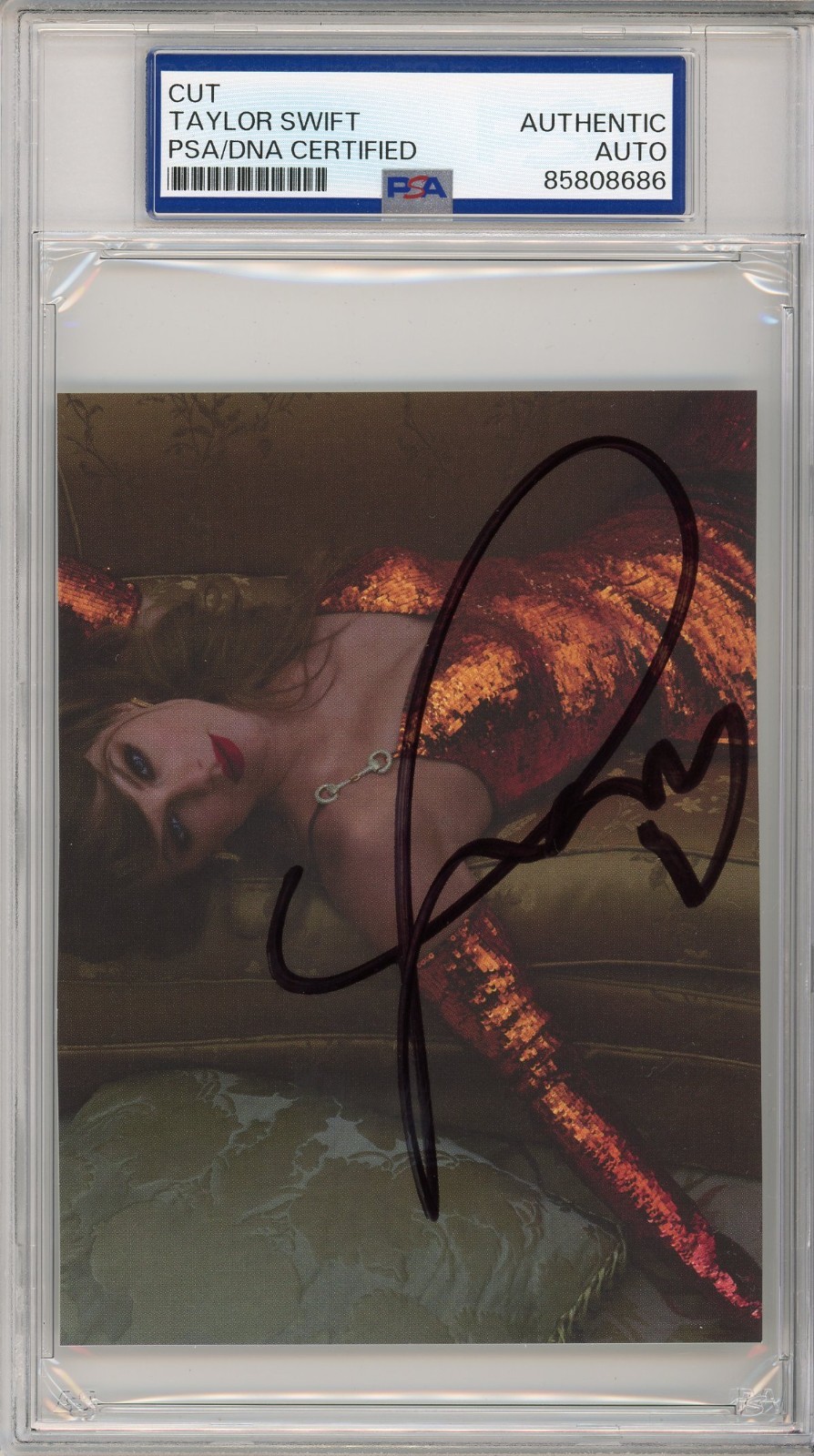 TAYLOR SWIFT LIFE OF A SHOWGIRL #2 HEART SIGNED PHOTOGRAPH PSA DNA COA AUTOGRAPH