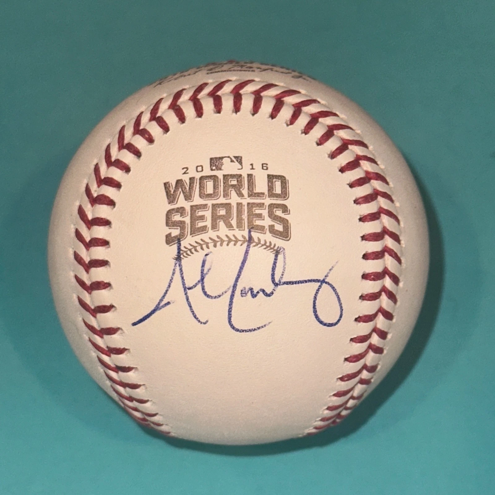 JOHN LACKEY (Cubs) Signed Official 2016 WORLD SERIES Baseball Beckett (BAS)