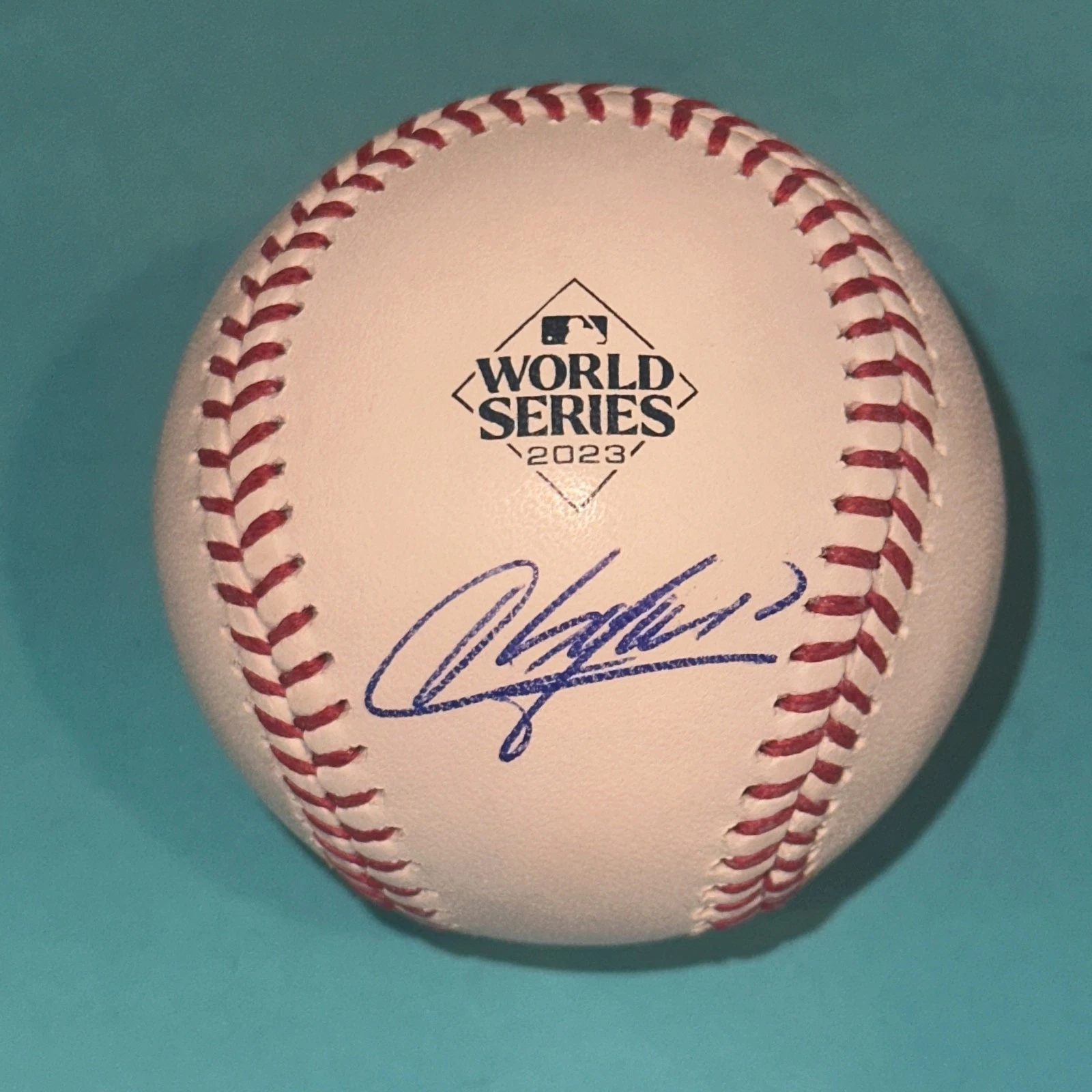 AROLDIS CHAPMAN (Nats) Signed Official 2023 WORLD SERIES Baseball Beckett (BAS)