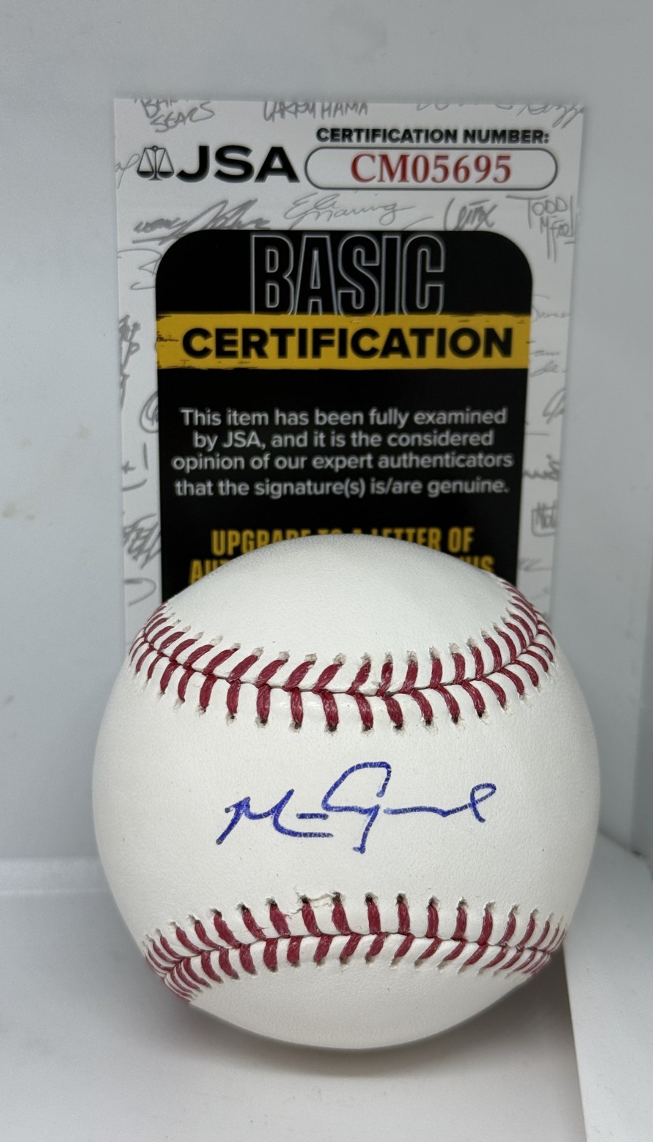 Mark Grace Chicago Cubs signed MLB Baseball Ball autographed JSA COA
