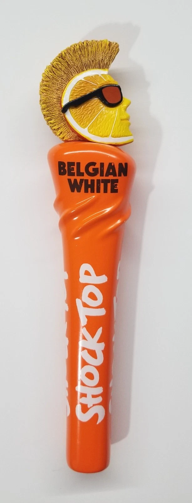 Official Shock Top Belgian White Beer Tap Handle Mohawk Guy Mascot