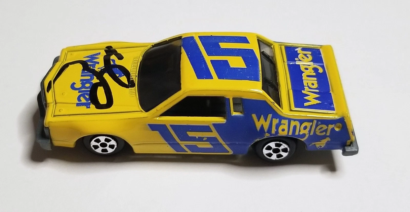 Dale Earnhardt Sr SIGNED ERTL Ford Thunderbird Wrangler Mini Car EX Proof NASCAR