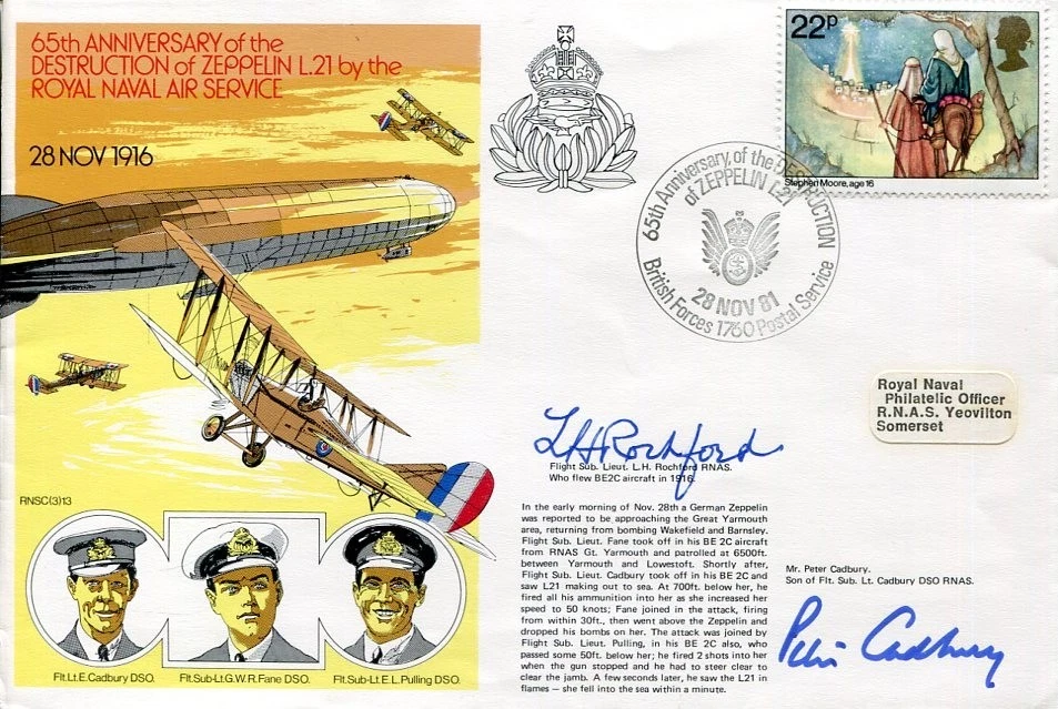 Leonard Rochford WWI Fighter Ace WWII War Battle Of Britain Signed Autograph