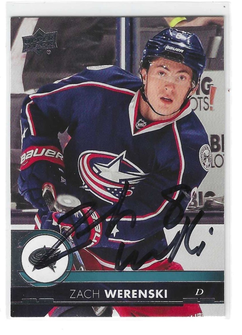 Zach Werenski Signed 2017/18 Upper Deck #56 2026 USA Olympics