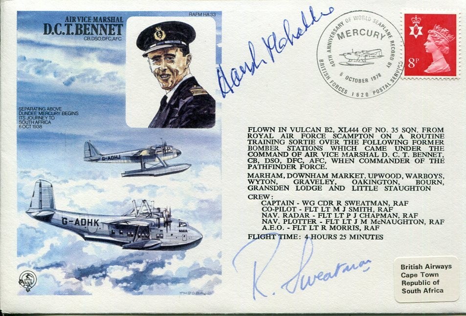 Hamish Mahaddie R Sweatman RAF WWII War Vulcan Pathfinder Pilot Signed Autograph