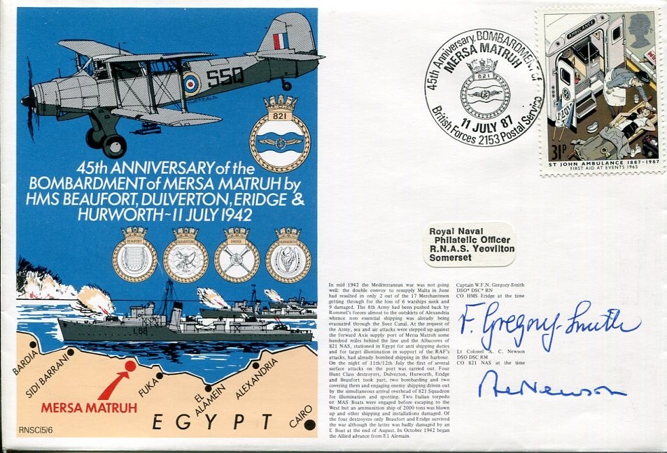 Captain Frank Gregory-Smith Lt Colonel A C Newson WWII War Signed Autograph
