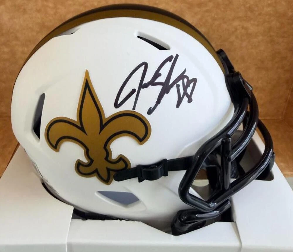 JEREMY SHOCKEY NEW ORLEANS SAINTS LUNAR SIGNED AUTO MINI HELMET BECKETT