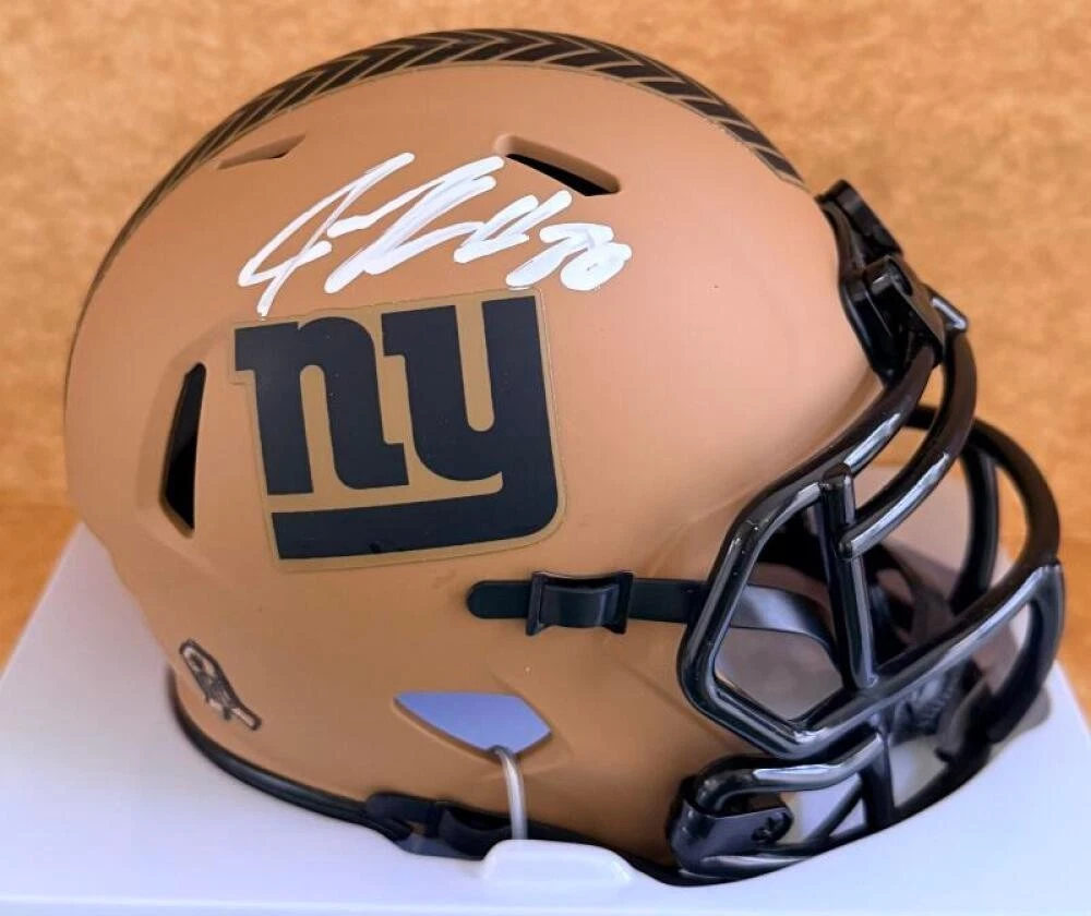 JEREMY SHOCKEY NEW YORK GIANTS SALUTE 2 SERVICE SIGNED AUTO MINI HELMET BECKETT