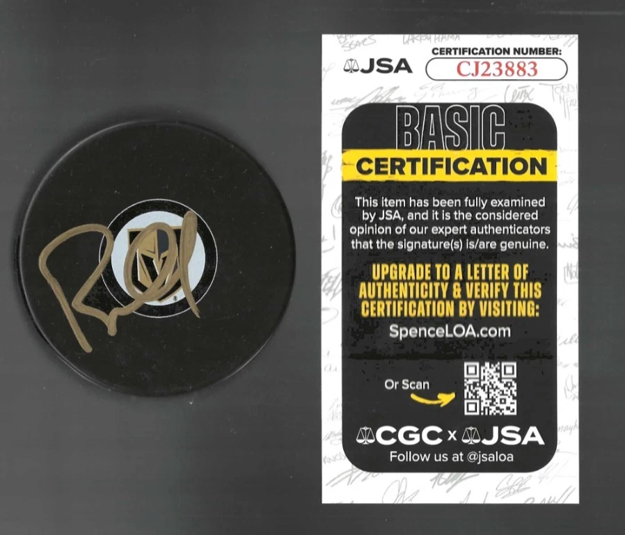Bruce Cassidy Signed Vegas Golden Knights Puck JSA COA