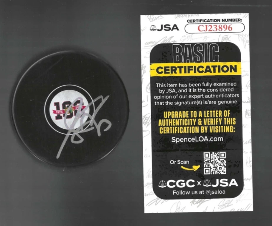 Tuomo Ruutu Signed Chicago Blackhawks Centennial 100th Puck JSA COA