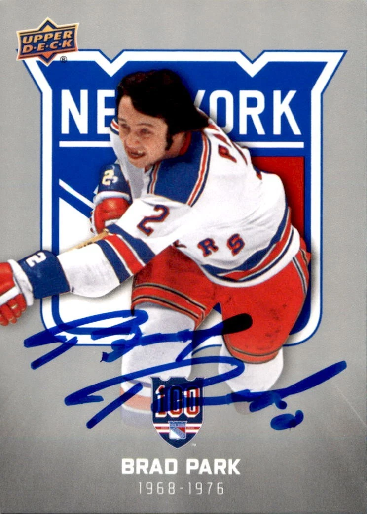 Brad Park Signed 2025/26 Upper Deck New York Rangers Centennial Card #14