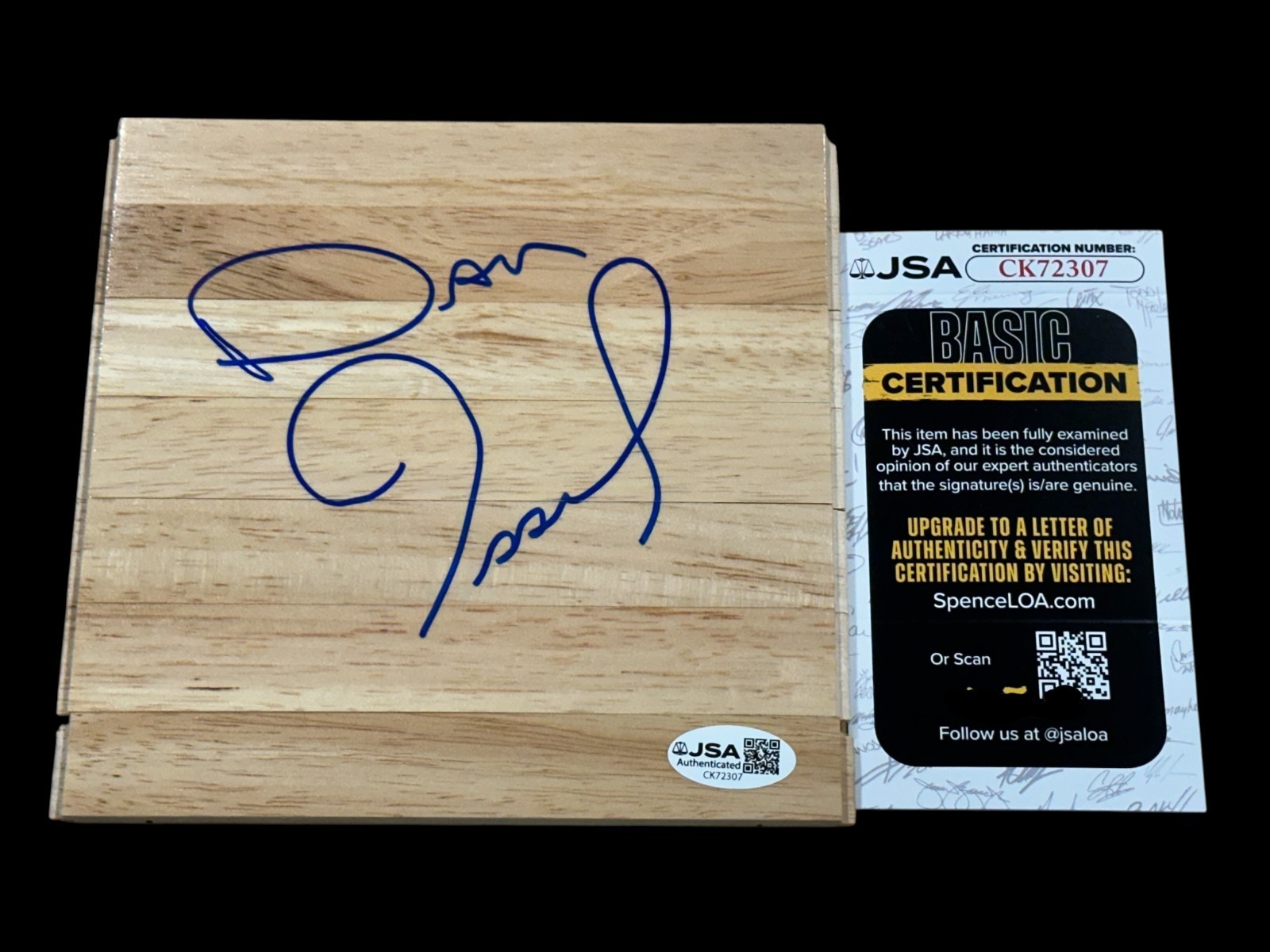 Dan Issel Kentucky Wildcats Denver Nuggets HOF Signed Autograph Floorboard JSA