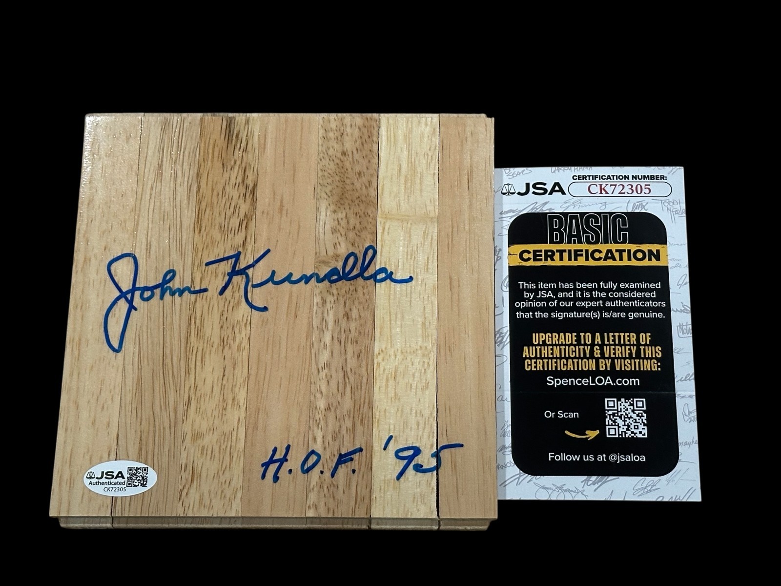 John Kundla Minneapolis Lakers Golden Gophers Signed Autograph Floorboard JSA