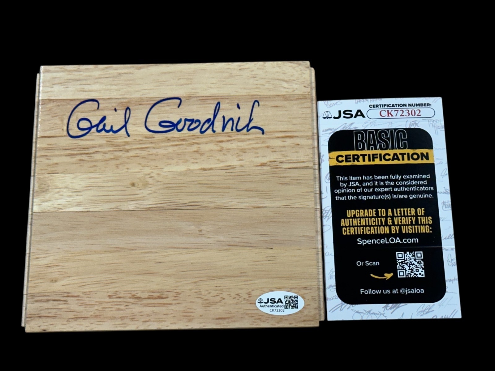 Gail Goodrich Los Angeles Lakers UCLA Bruins HOF Signed Autograph Floorboard JSA