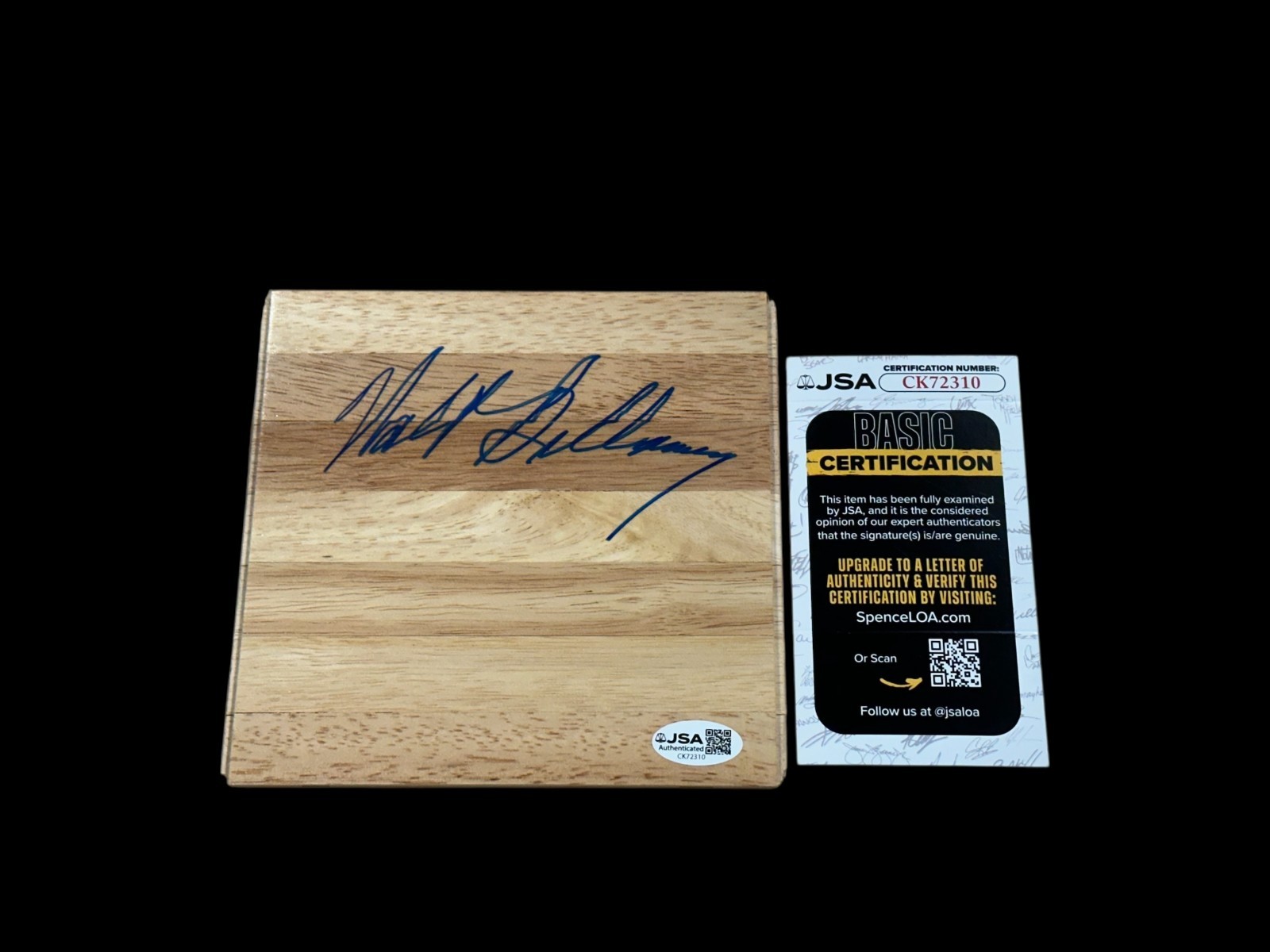 Walt Bellamy Olympic Gold Indiana Hoosiers Signed Autograph Floorboard JSA