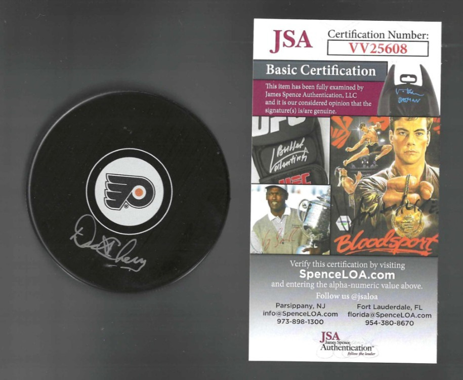 Dick Cherry Signed Philadelphia Flyers Puck JSA COA