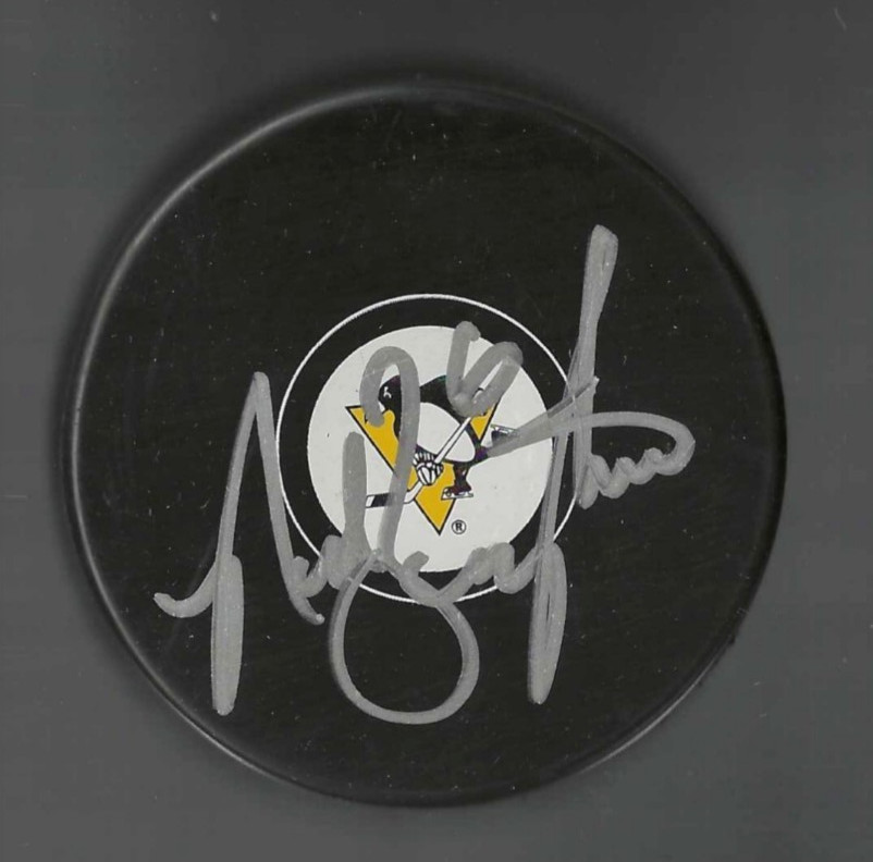 Nolan Baumgartner Signed Pittsburgh Penguins Puck