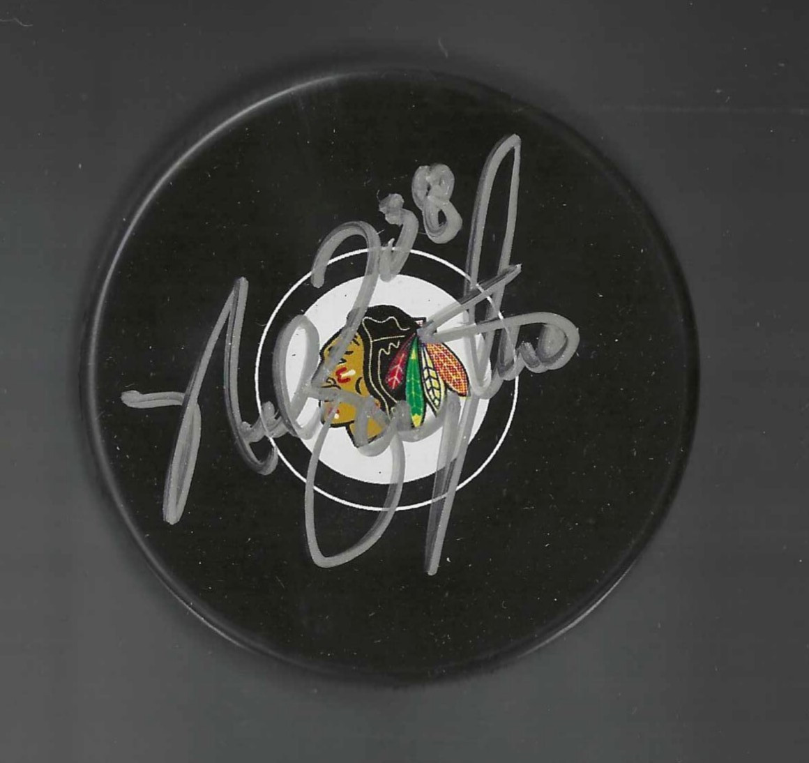 Nolan Baumgartner Signed Chicago Blackhawks Puck