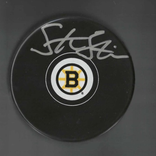 Steve Staios Signed Boston Bruins Puck
