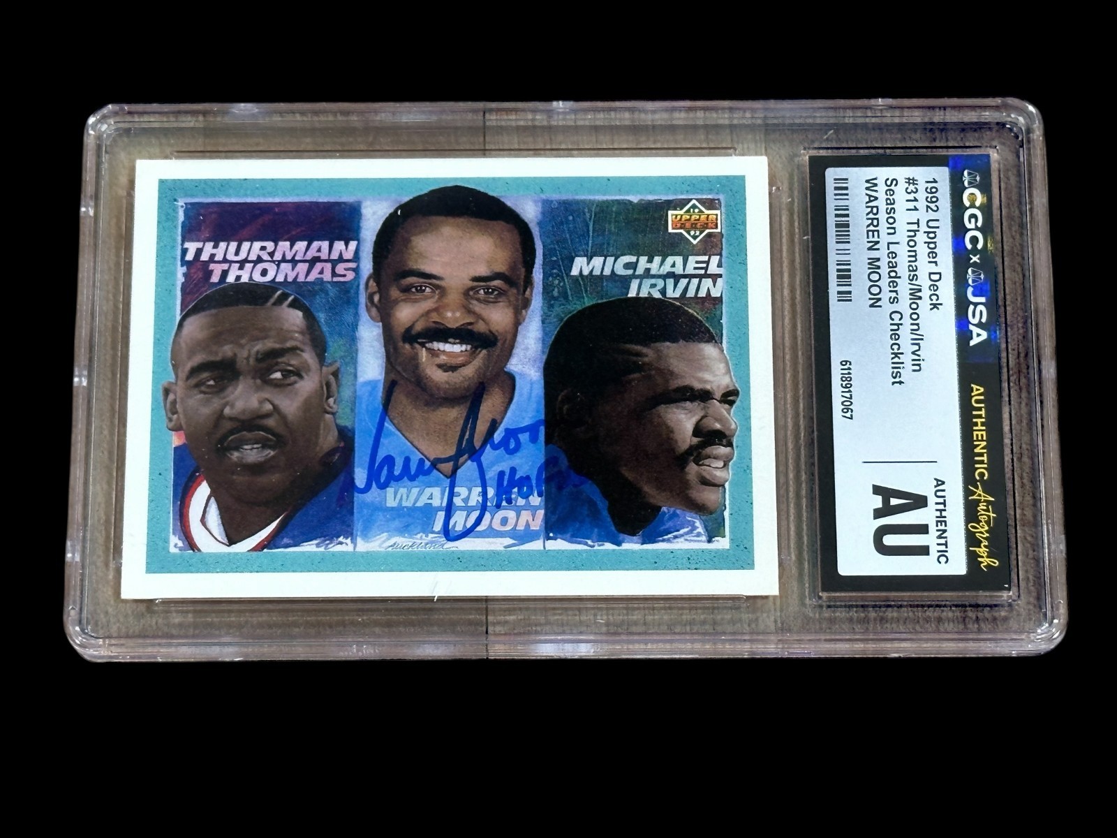 Warren Moon Houston Oilers Washington Huskies HOF Signed Autograph Card CGC JSA
