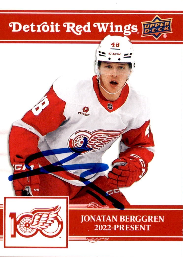 Stu Grimson Signed 2025/26 Upper Deck Detroit Red Wings Centennial Card #22