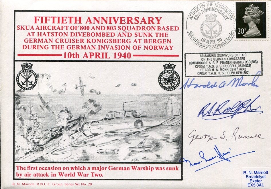 Alexander Beaufort Fraser Fraser-Harris Konigsberg WWII War Signed Autograph