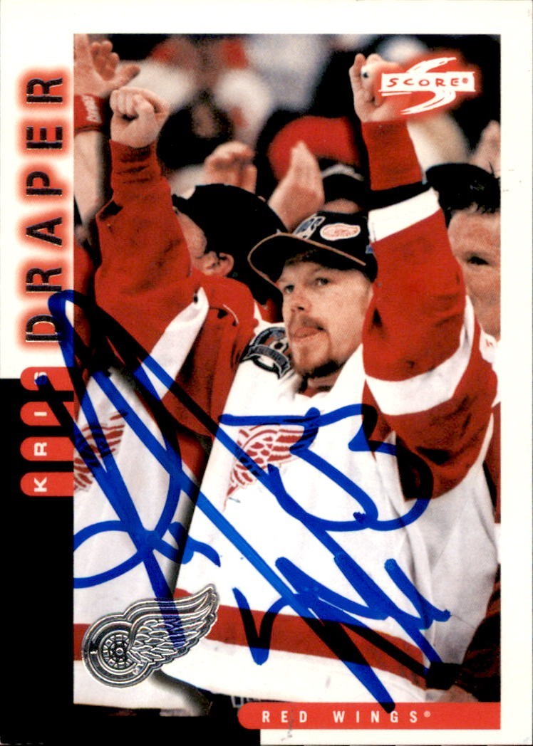 Kris Draper Signed 1997/98 Score 1997 Stanley Cup Team Set Card #12