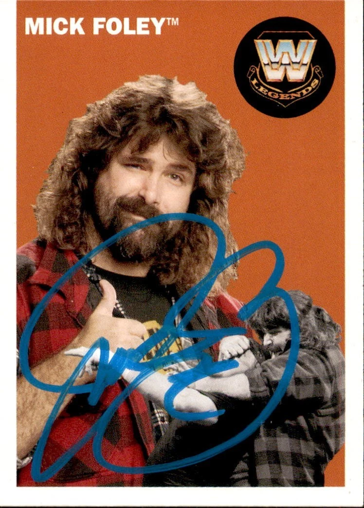 Mick Foley Signed 2006 Topps WWE Heritage Legends Card #86
