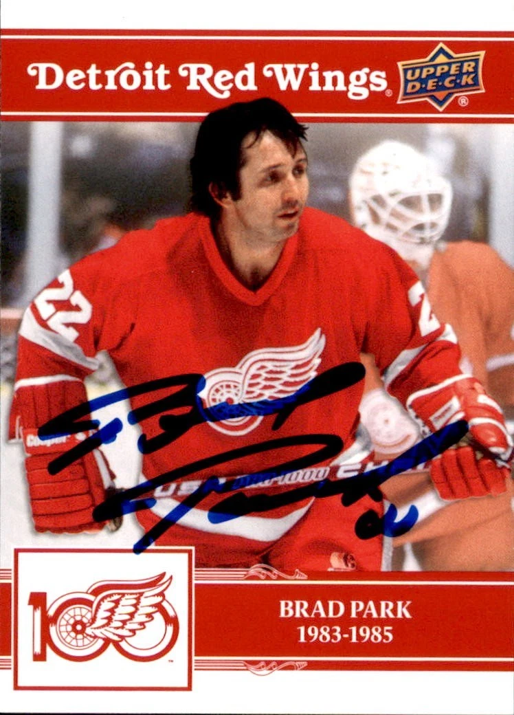 Brad Park Signed 2025/26 Upper Deck Detroit Red Wings Centennial Card #34