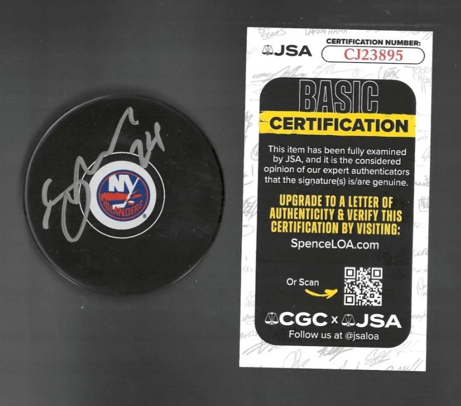 Scott Mayfield Signed New York Islanders Puck JSA COA