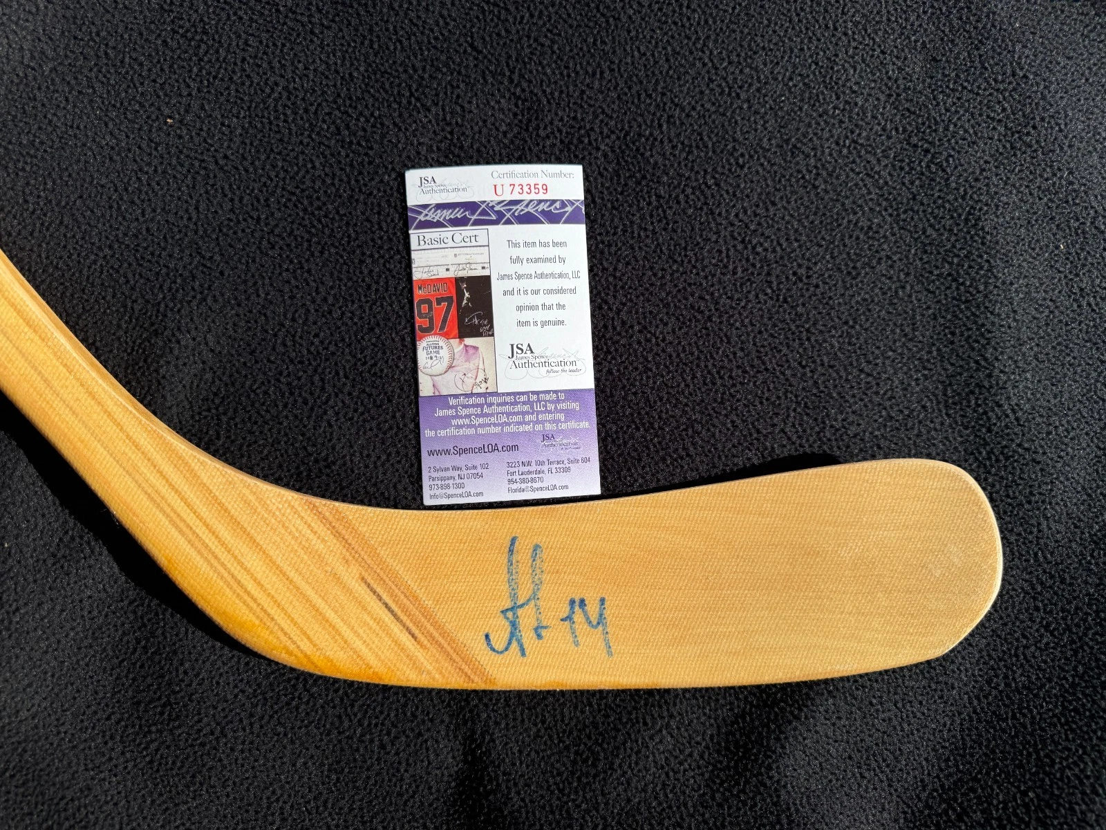 Andrei Svechnikov Signed In English Full Size Stick Carolina Hurricanes JSA COA