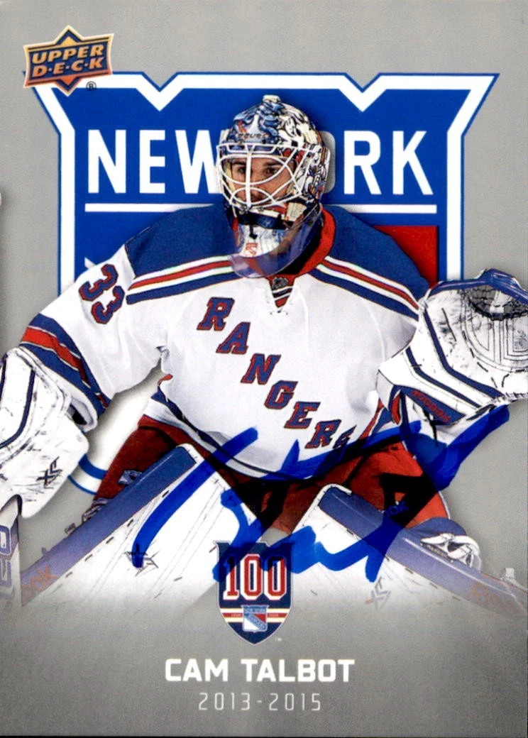 Cam Talbot Signed 2025/26 Upper Deck New York Rangers Centennial Card #84