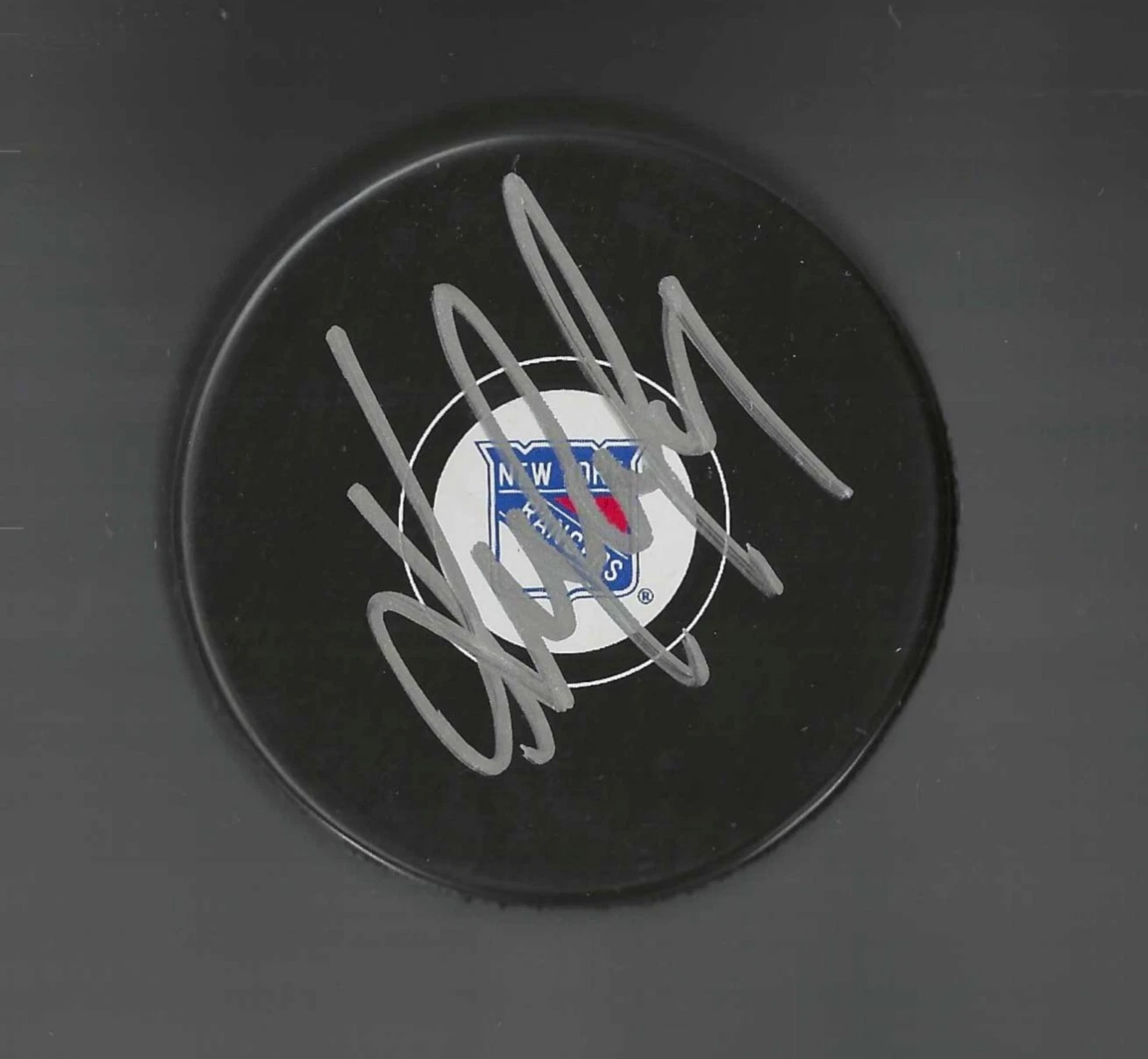 Kris Newbury Signed New York Rangers Puck