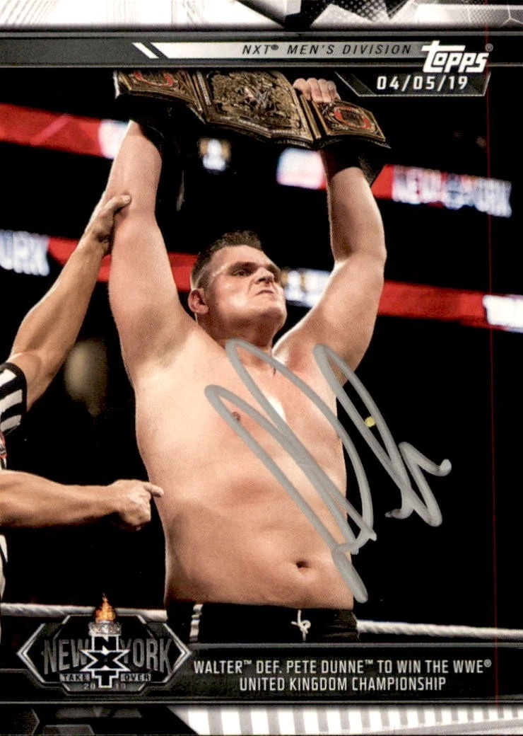 WALTER Signed 2019 Topps WWE NXT UK Card #88 GUNTHER