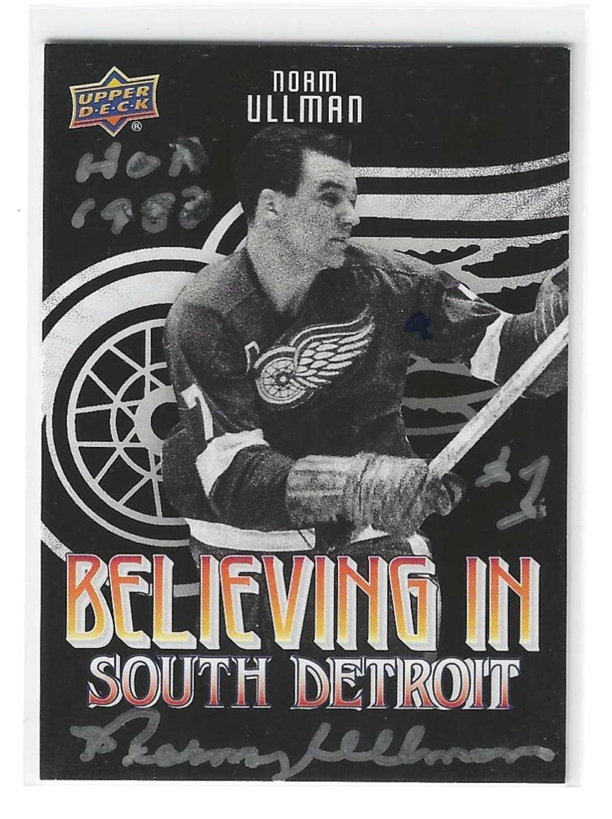 Norm Ullman Signed 2025/26 Upper Deck Red Wings South Detroit Centennial Card