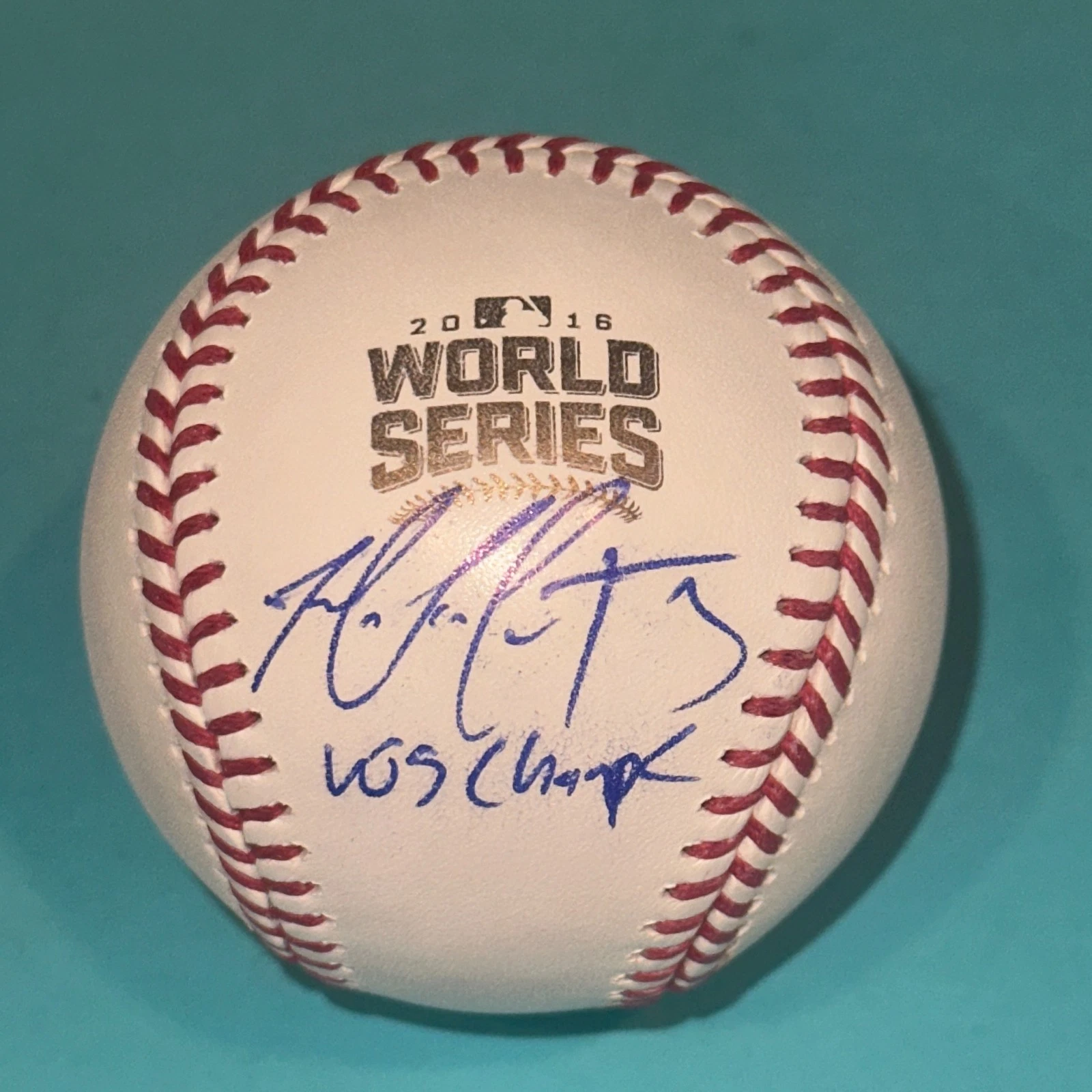 MIKE MONTGOMERY (Cubs) Signed Official 2016 WORLD SERIES Baseball Beckett w/ INS