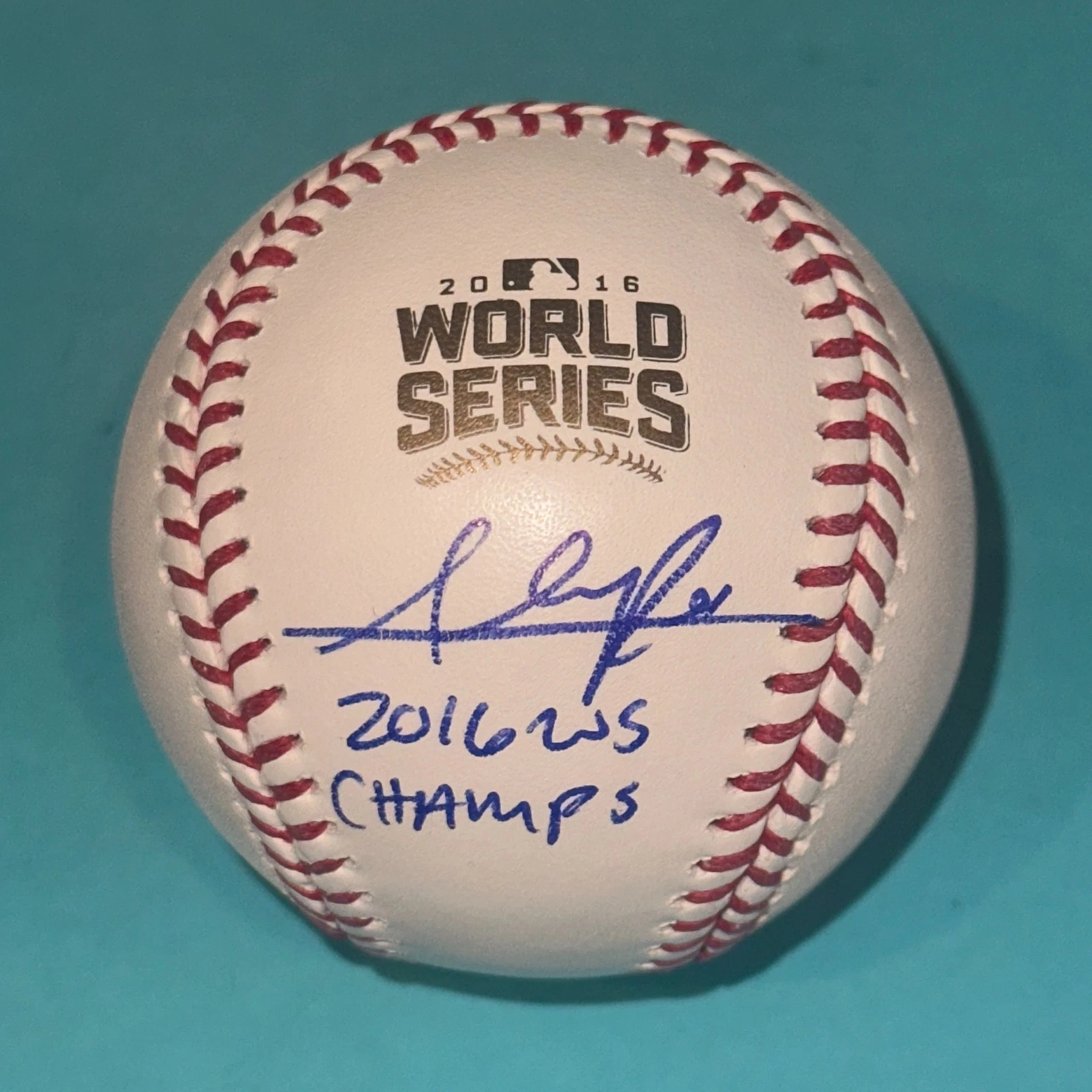 ADDISON RUSSELL (Cubs) Signed Official 2016 WORLD SERIES Baseball Beckett w/ INS
