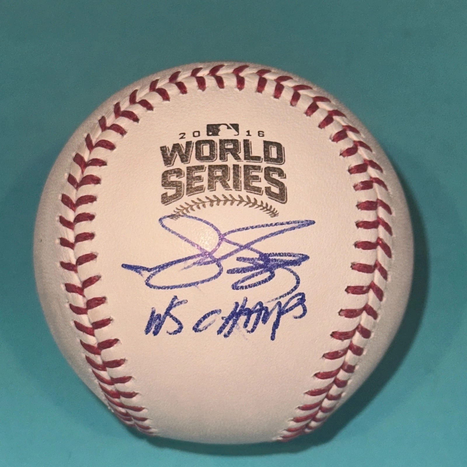 MATT SZCZUR (Cubs) Signed Official 2016 WORLD SERIES Baseball Beckett w/ INSC