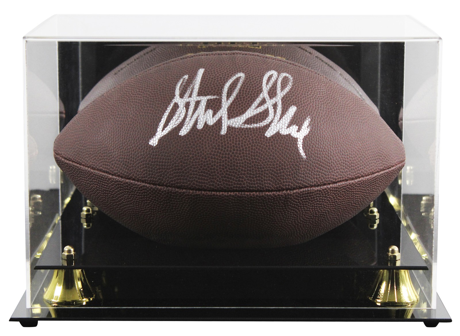Packers Sterling Sharpe Signed Wilson Super Grip Football W/ Case BAS Witnessed