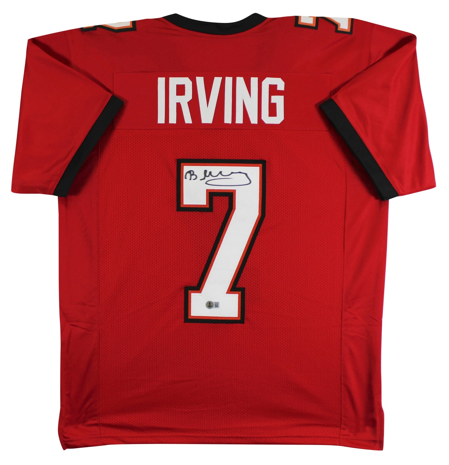 Bucky Irving Authentic Signed Red Pro Style Jersey Autographed BAS Witnessed 2