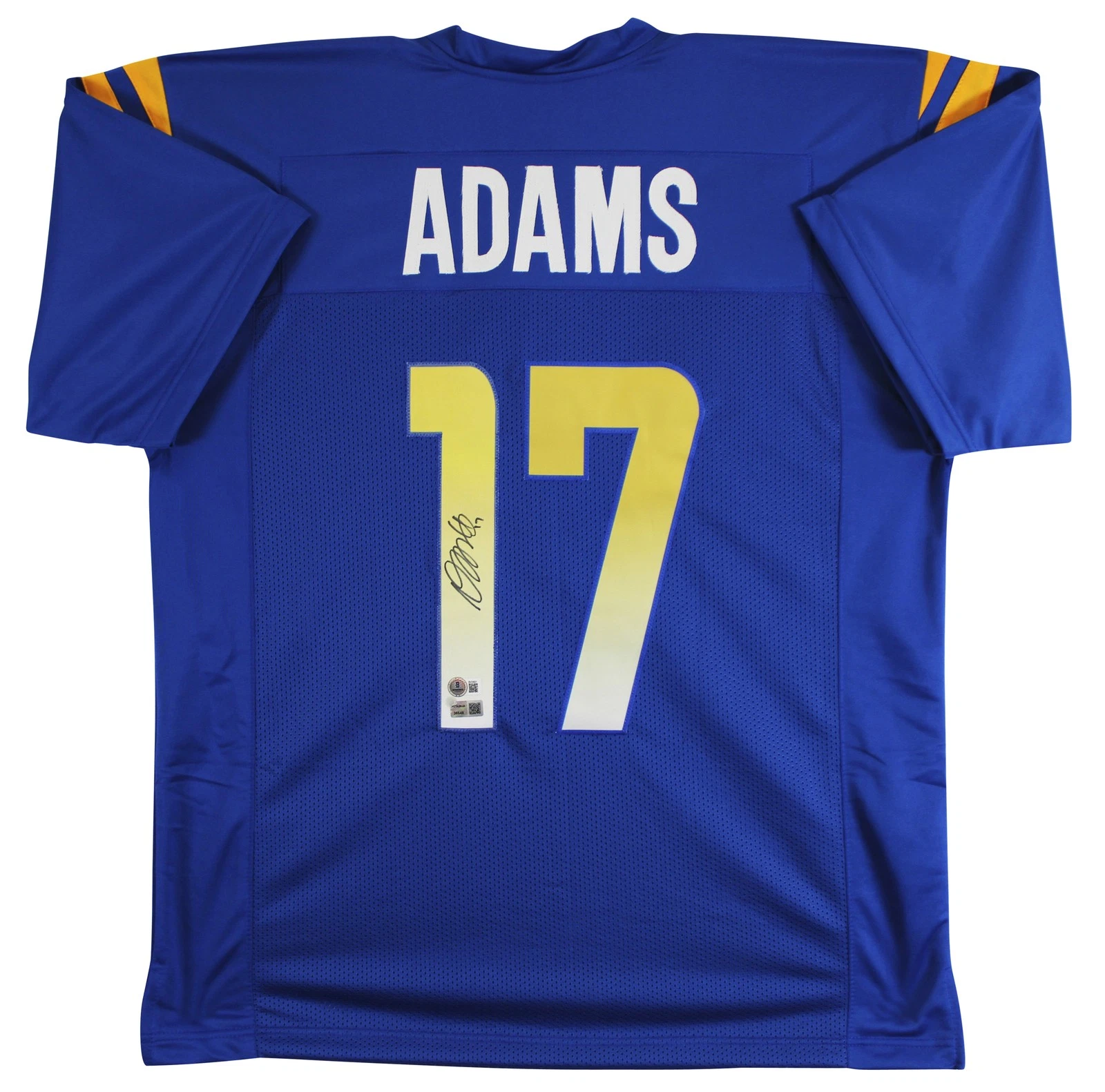 Davante Adams Authentic Signed Blue Pro Style Jersey Autographed BAS 2