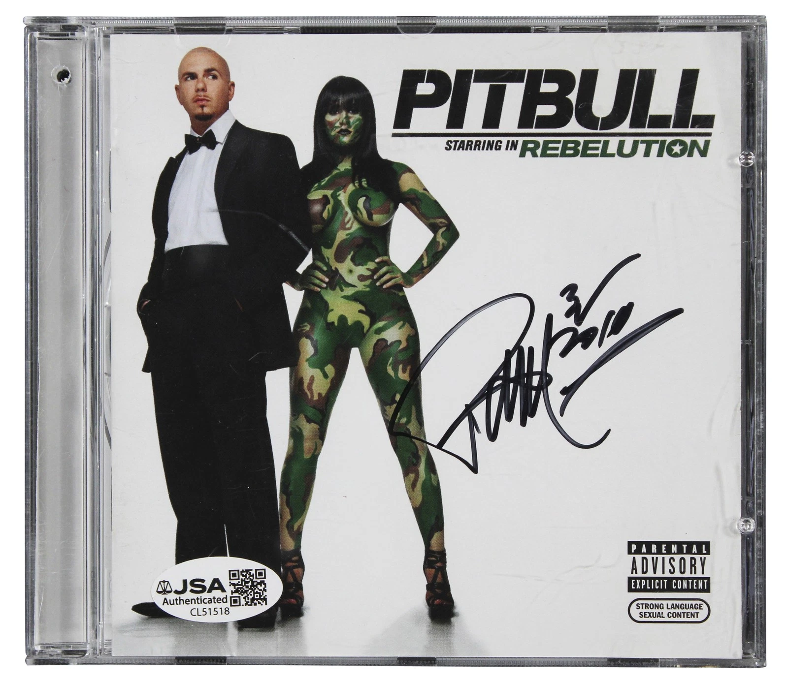 Pitbull Signed Pitbull Starring in Rebelution CD Booklet w/ Disc JSA #CL51518