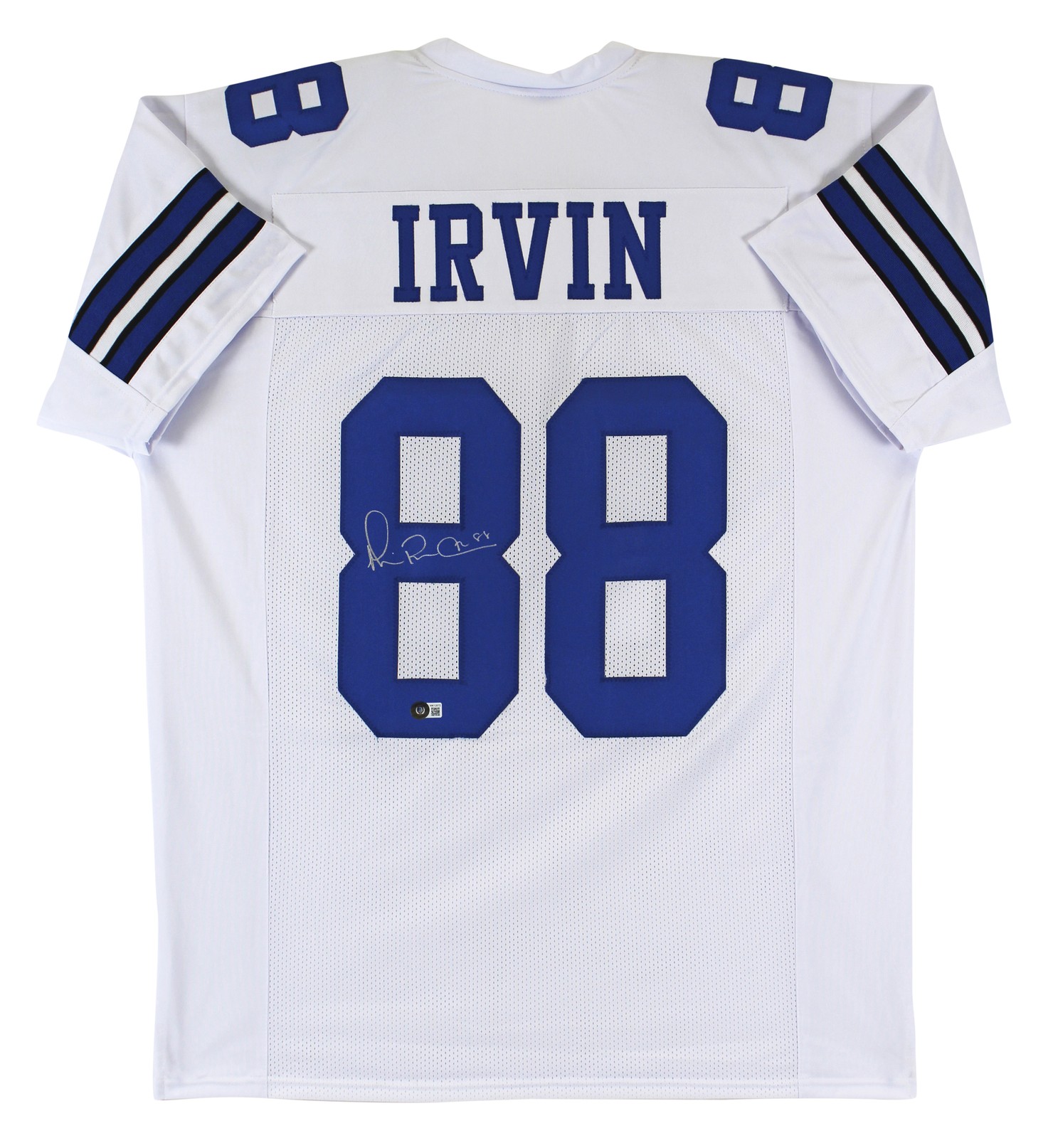 Michael Irvin Authentic Signed White Pro Style Jersey BAS Witnessed 2