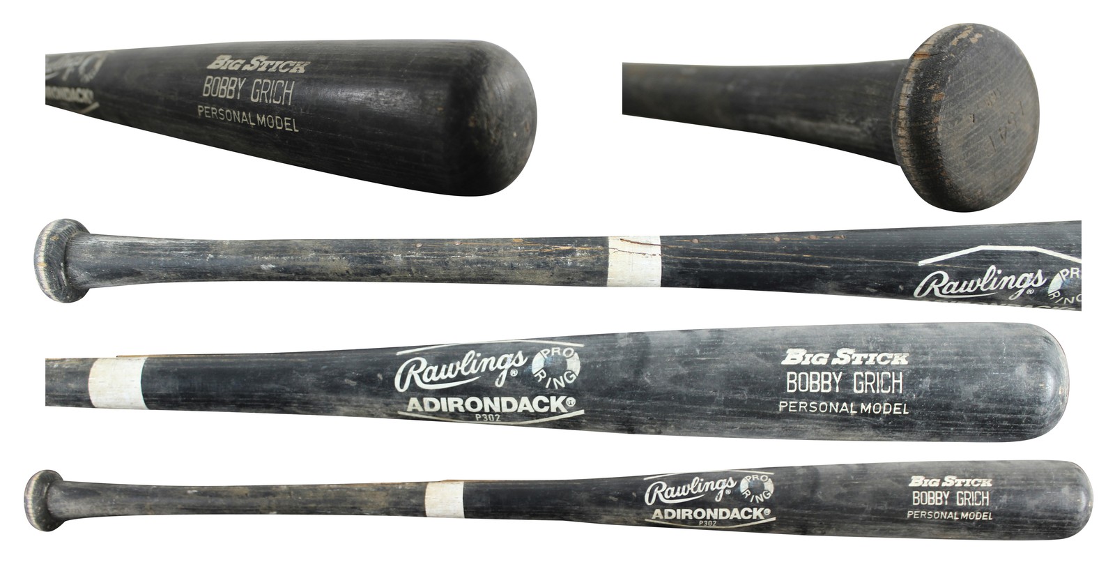 Angels Bobby Grich Game Used Rawlings Player Model Cracked Baseball Bat Unsigned