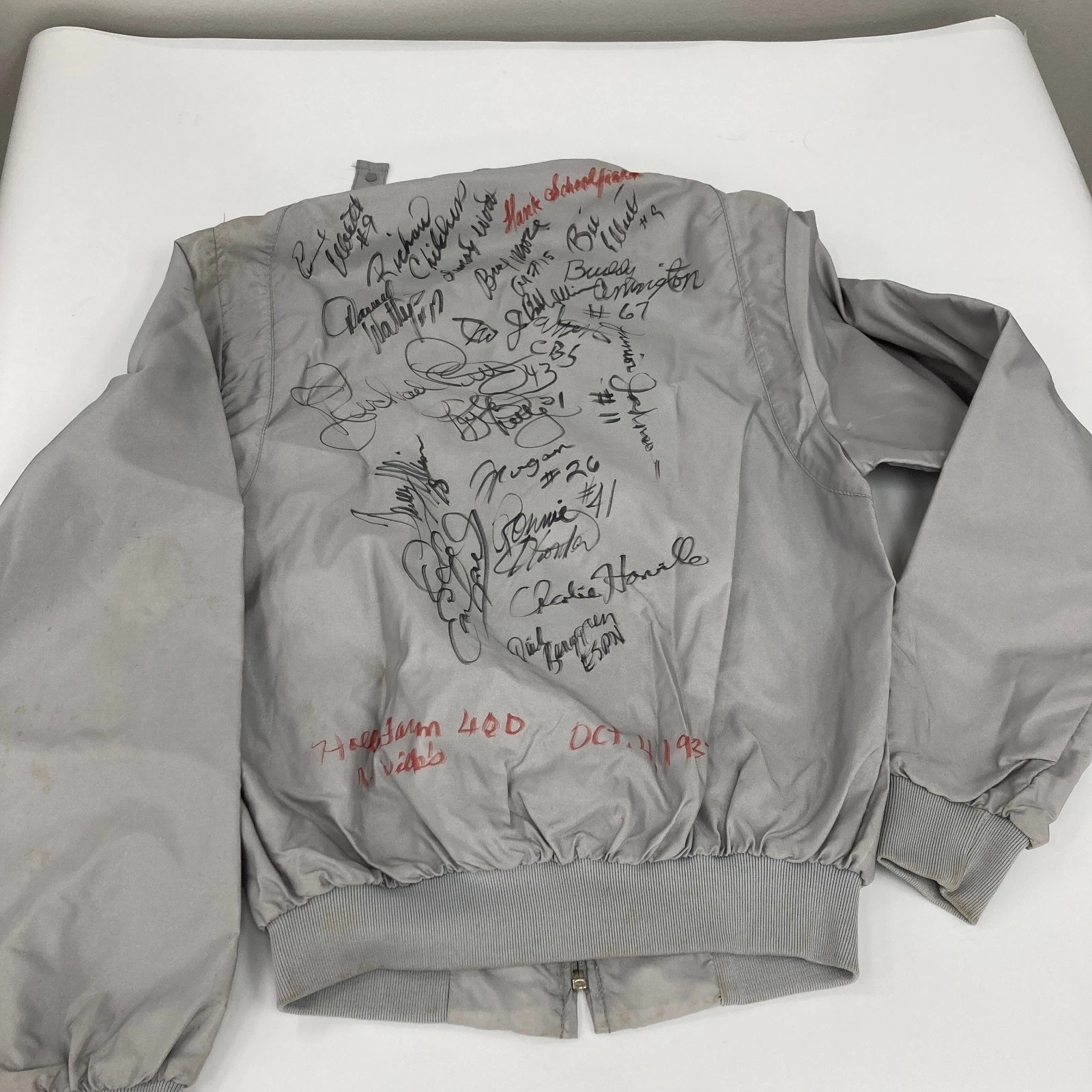 Dale Earnhardt Sr. Richard Petty NASCAR Legends Multi Signed 1987 Jacket JSA COA